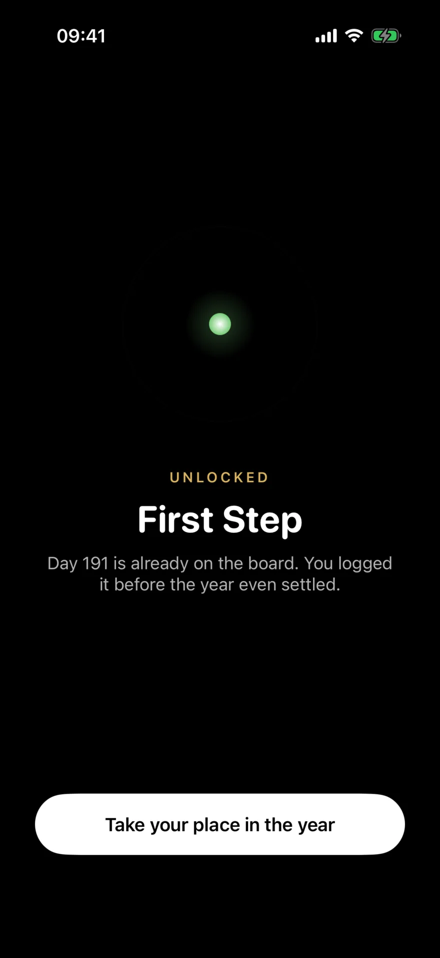 One Percent achievement unlocked. First Step: Day 191 is already on the board